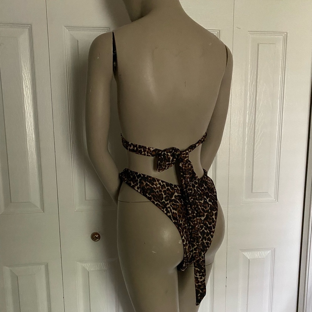 Matte Collection Leopard Print Wrap Around Bikini… - image 5
